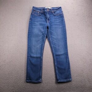 VINEYARD VINES Jeans Size 29 High Rise Straight Crop Candiani Denim